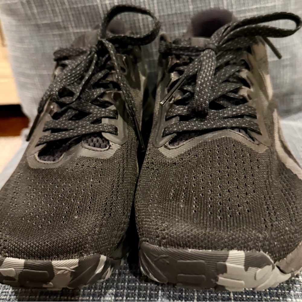 Reebok Men's Nano X1 Cross Trainer Black Athletic Sneakers with Gray Camo Sole